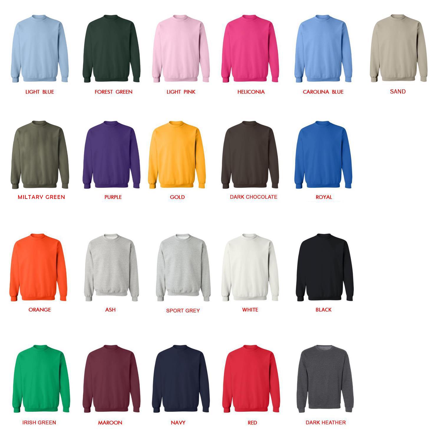 sweatshirt color chart - J. Cole UK Shop