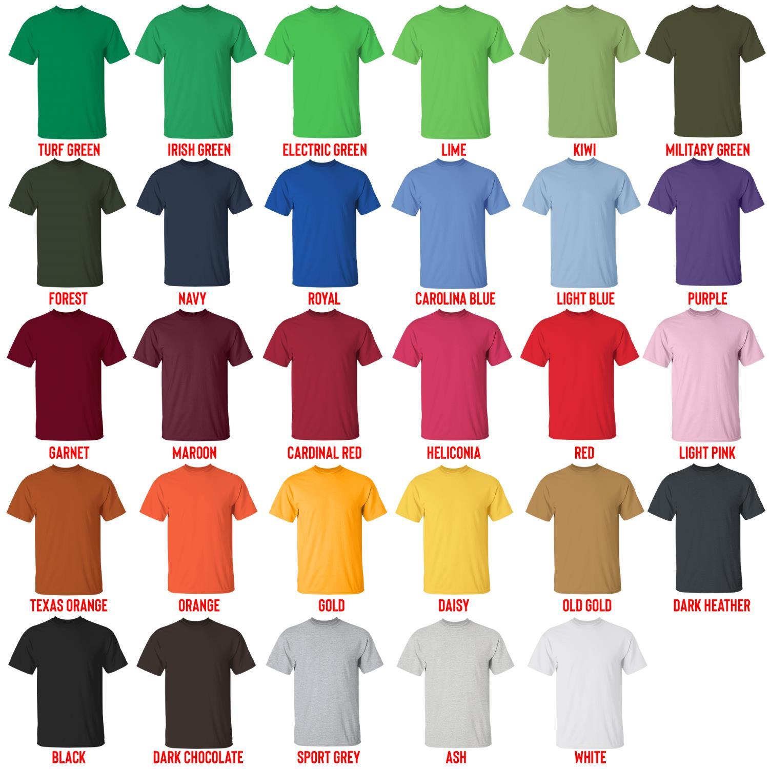 t shirt color chart - J. Cole UK Shop