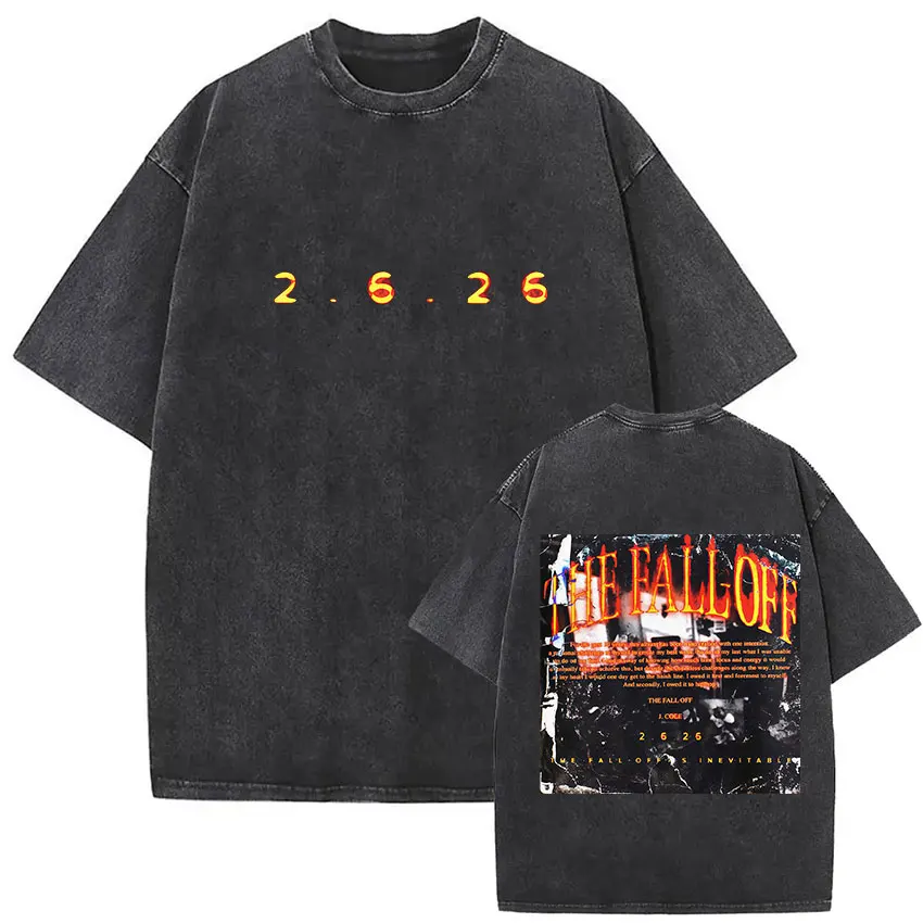 The Fall Off 2.6.26 Rapper J.Cole Mineral Wash T-shirt