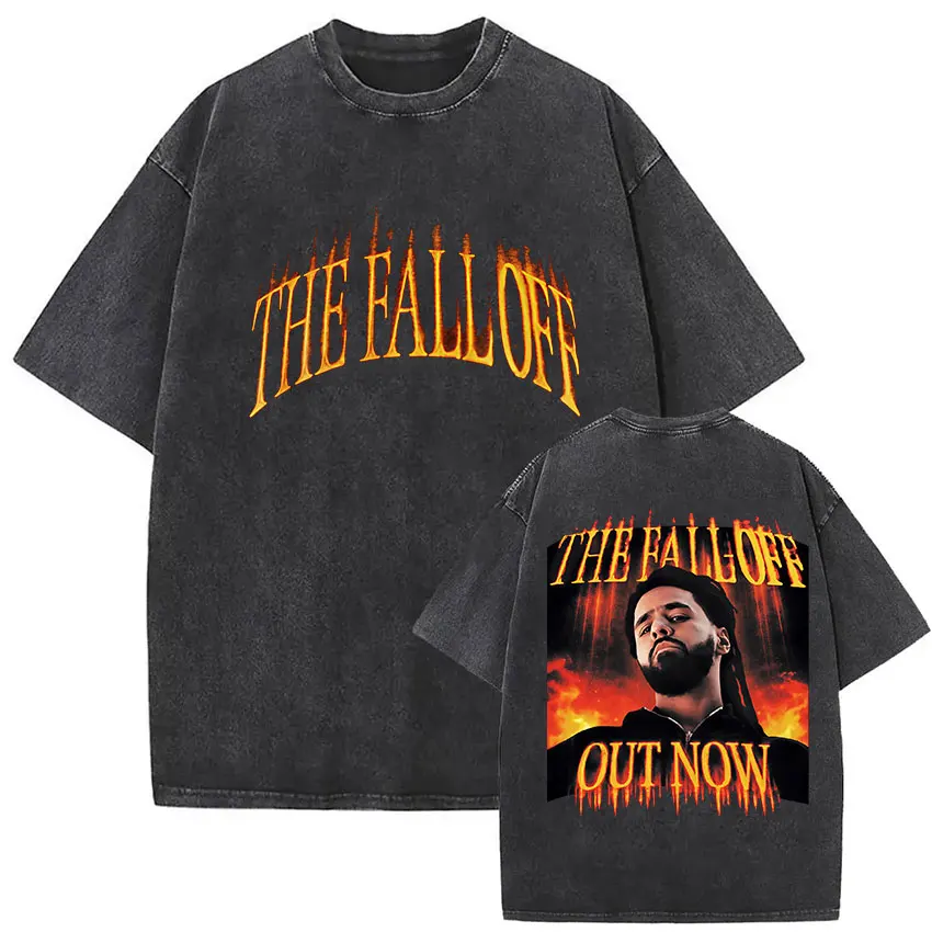 The Fall Off Out Now Rapper J.Cole Mineral Wash T-shirt