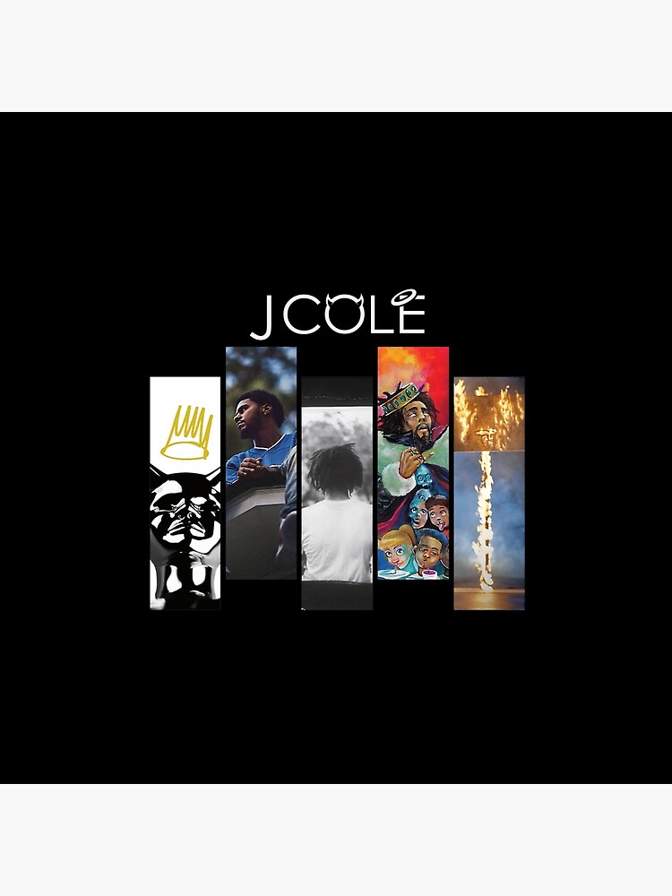 J Cole Discography Throw Pillow - Image 2