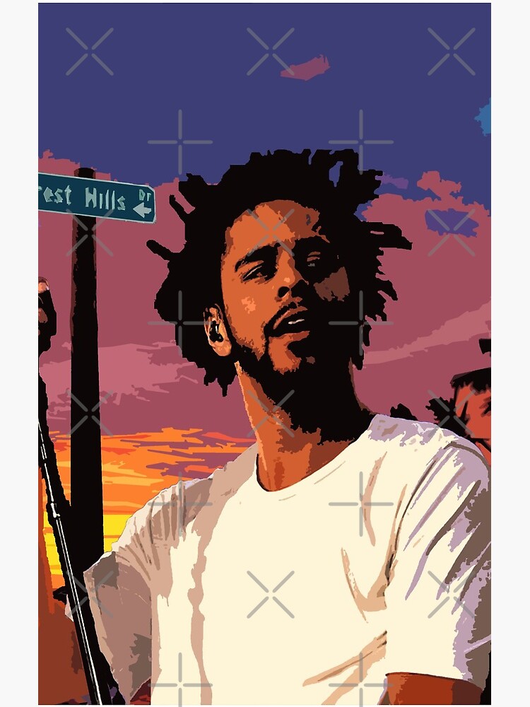 J Cole Forest Hills Drive Artwork Shower Curtain - Image 2