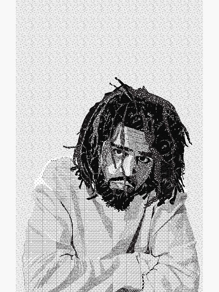 J Cole Black White Color Shower Curtain - Image 2