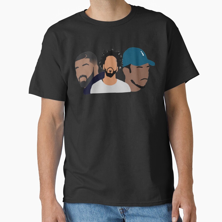 Drake J Cole Kendrick Lamar Art T-shirt - Image 2