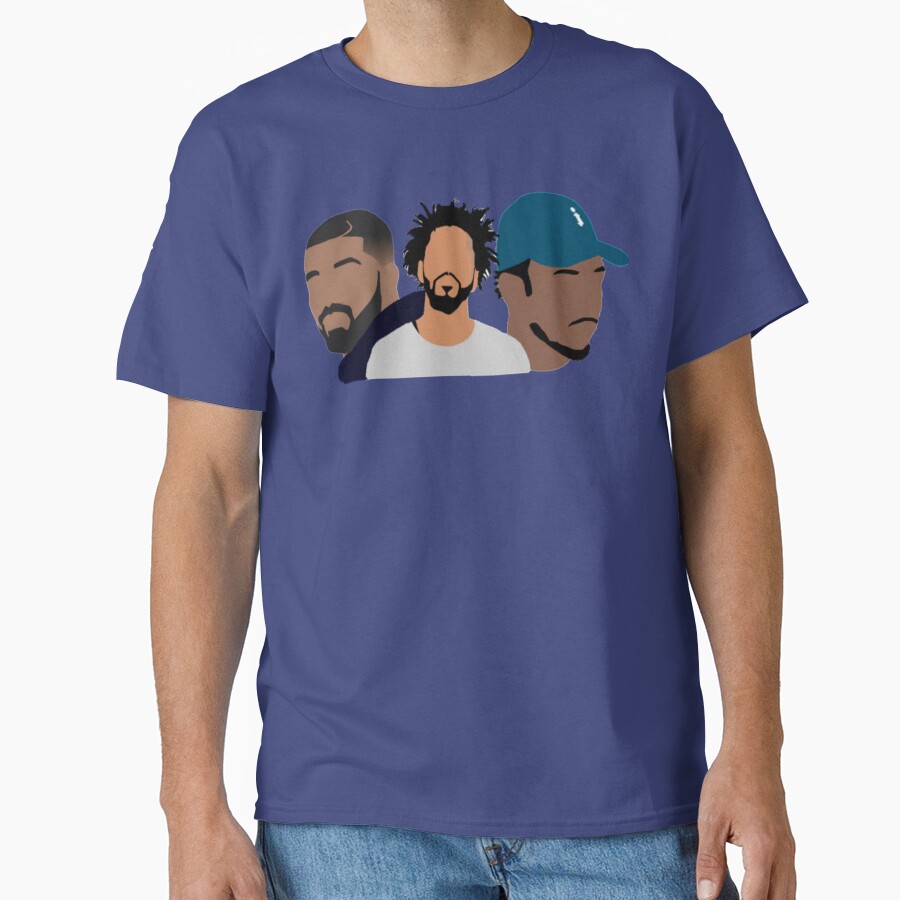 Drake J Cole Kendrick Lamar Art T-shirt - Image 4