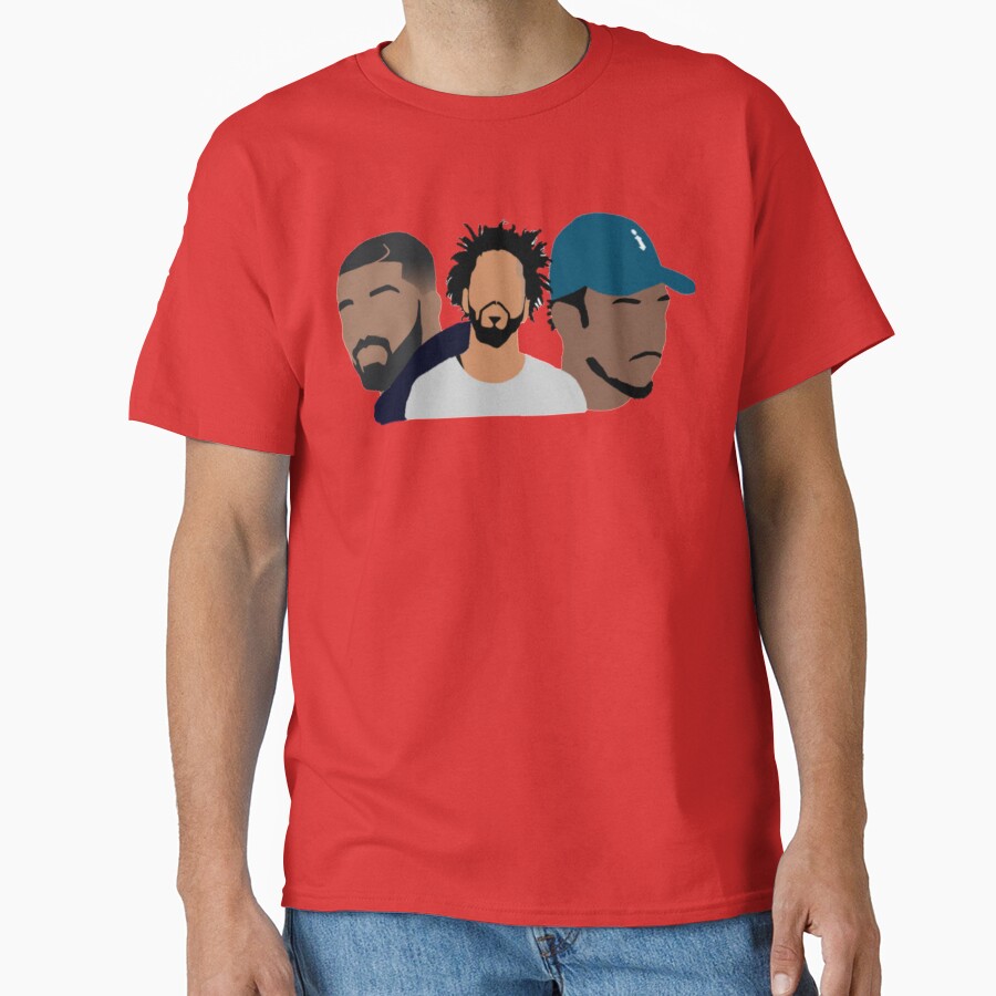 Drake J Cole Kendrick Lamar Art T-shirt - Image 5