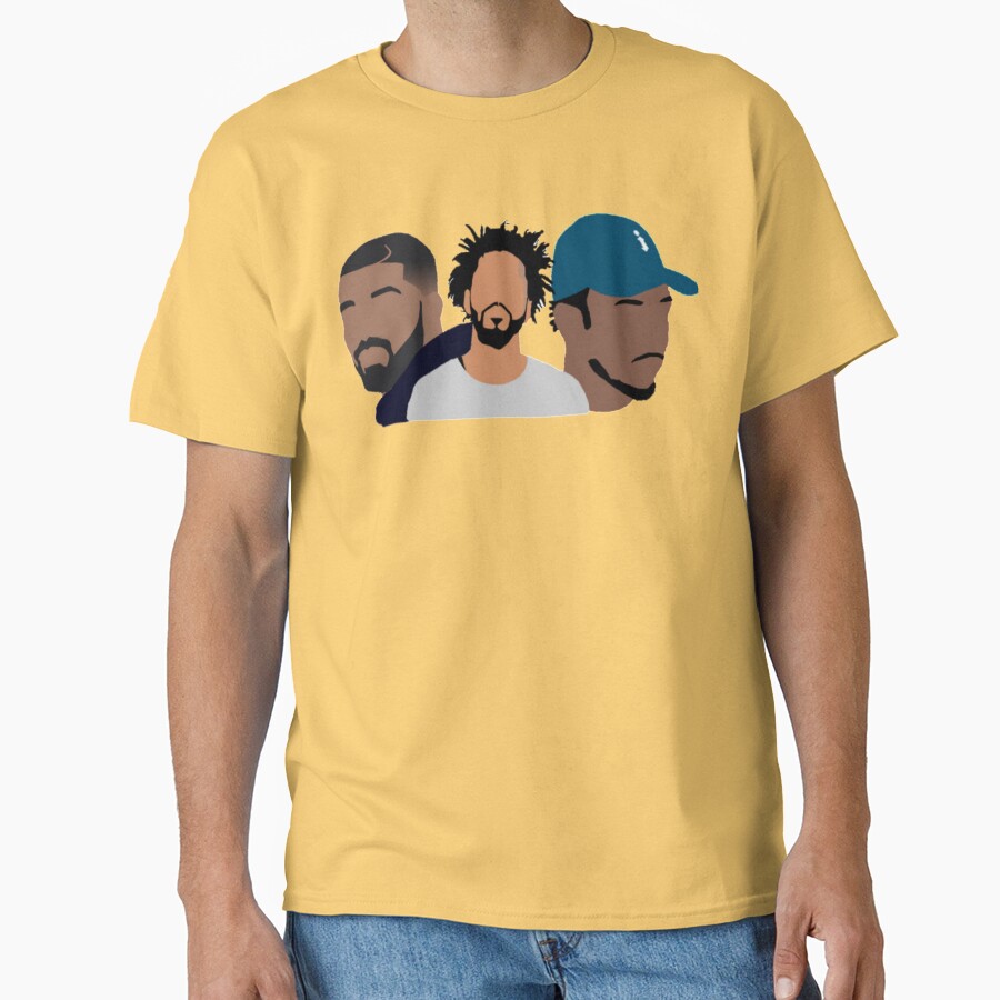 Drake J Cole Kendrick Lamar Art T-shirt - Image 6