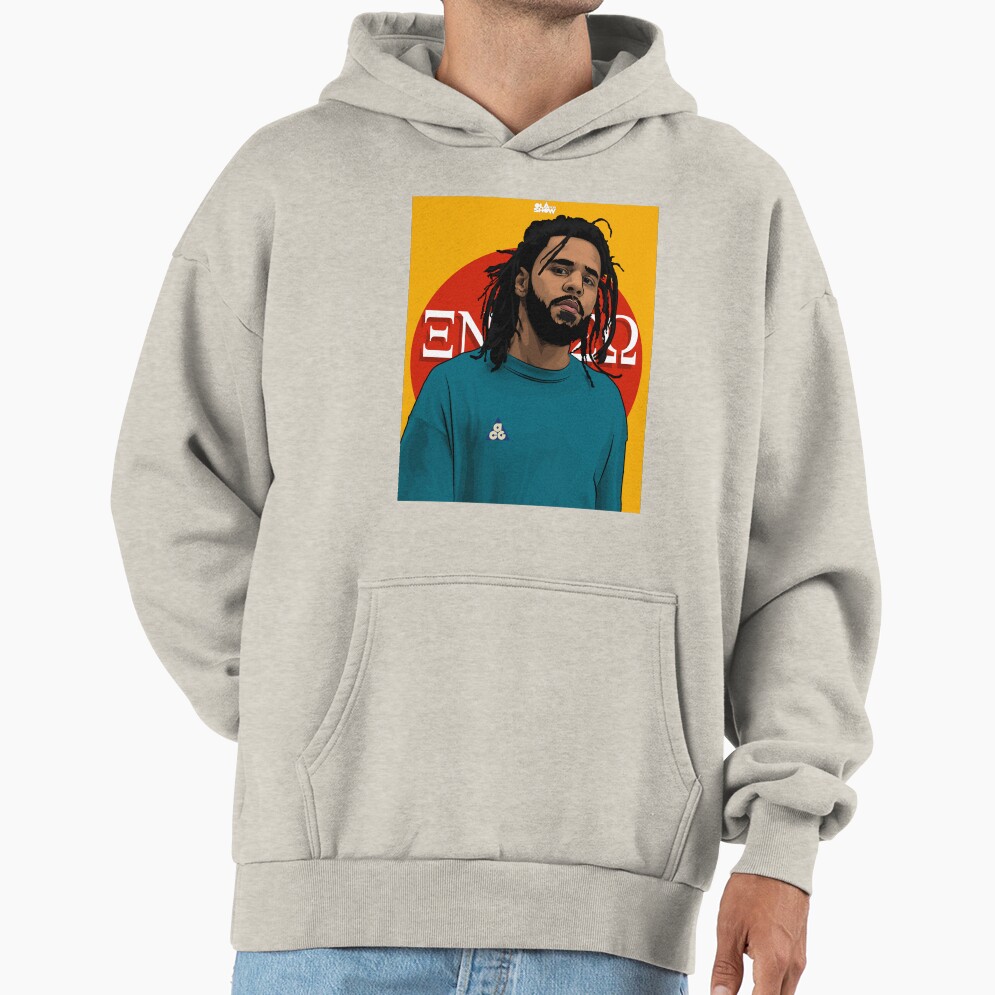 Jcole Yellow Backgrond Hoodie - Image 3