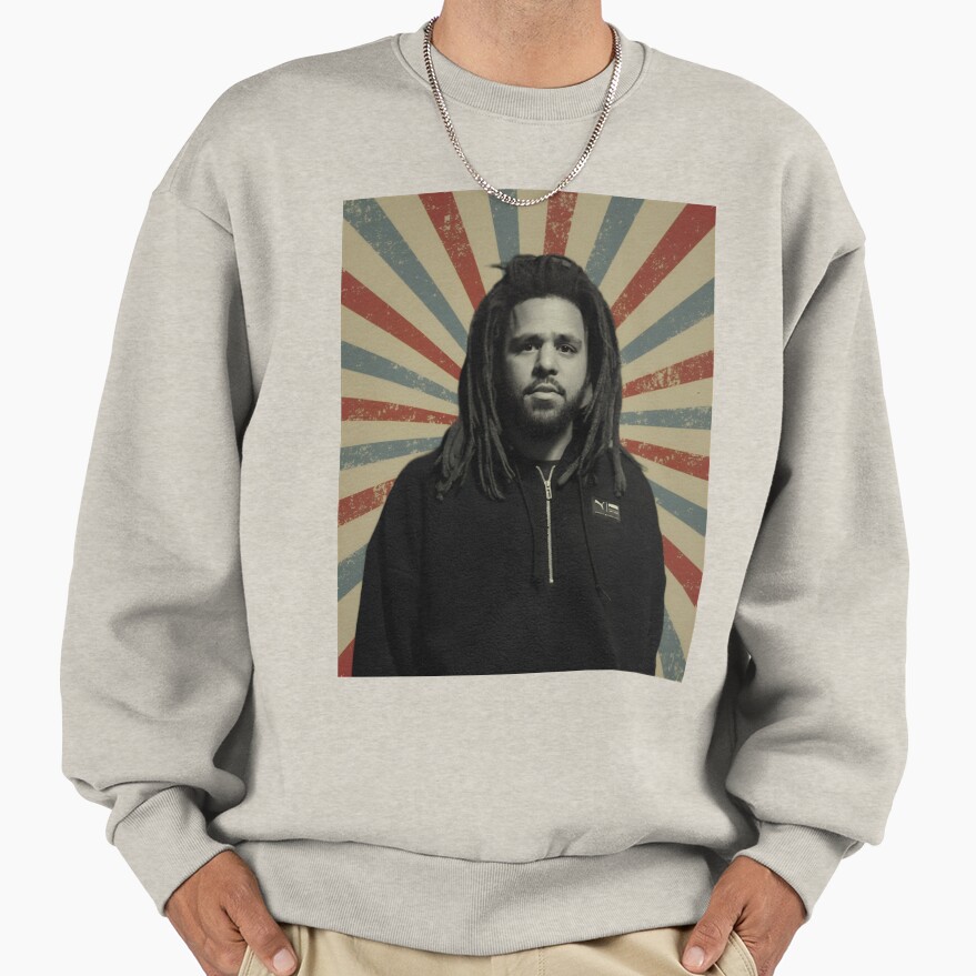 J Cole Rapper Vintage Rap Music Retro Sweatshirt - Image 3