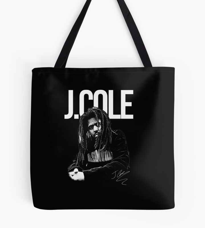 J Cole Rapper Black White Design Tote Bag