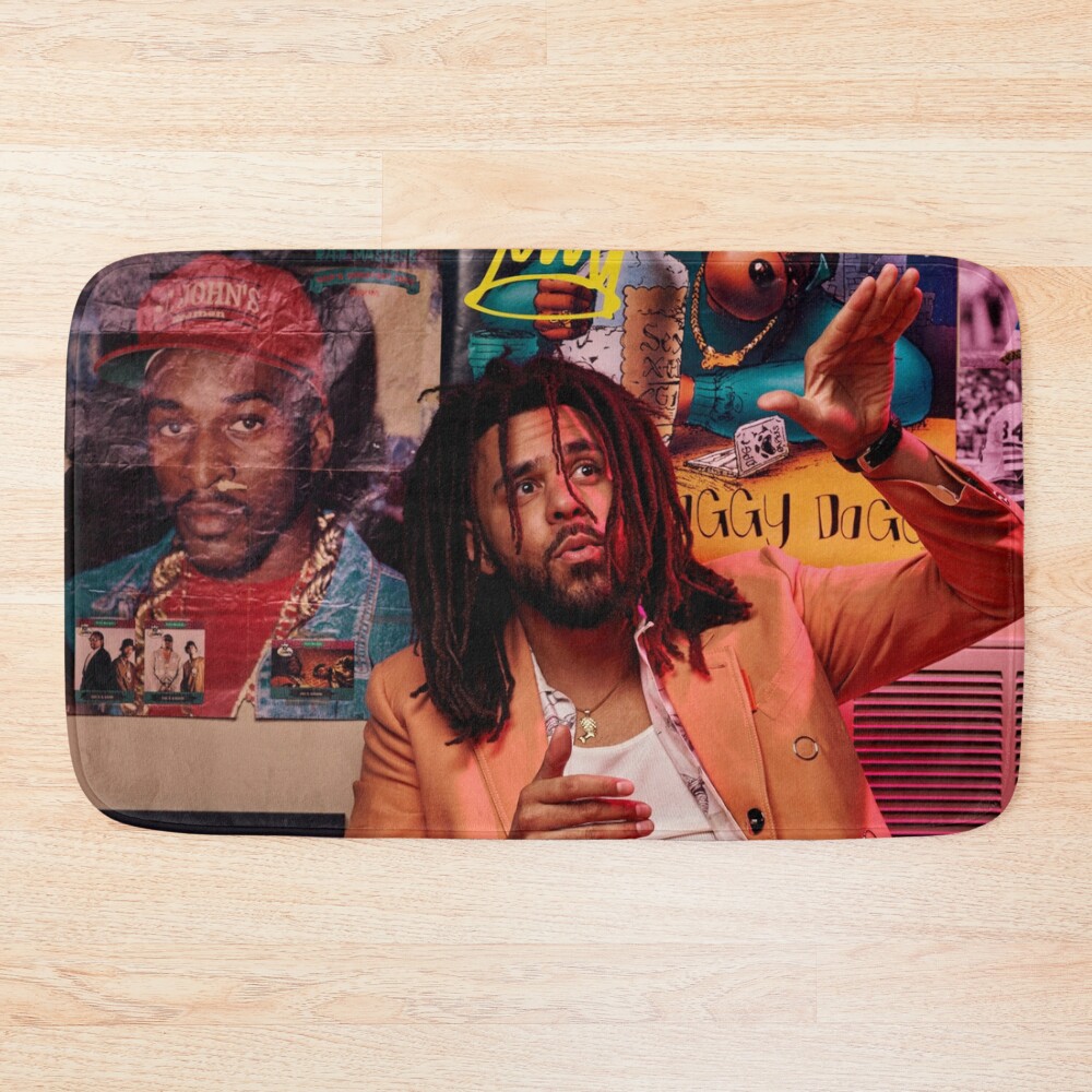J Cole Portrait Tapestry Bath Mat
