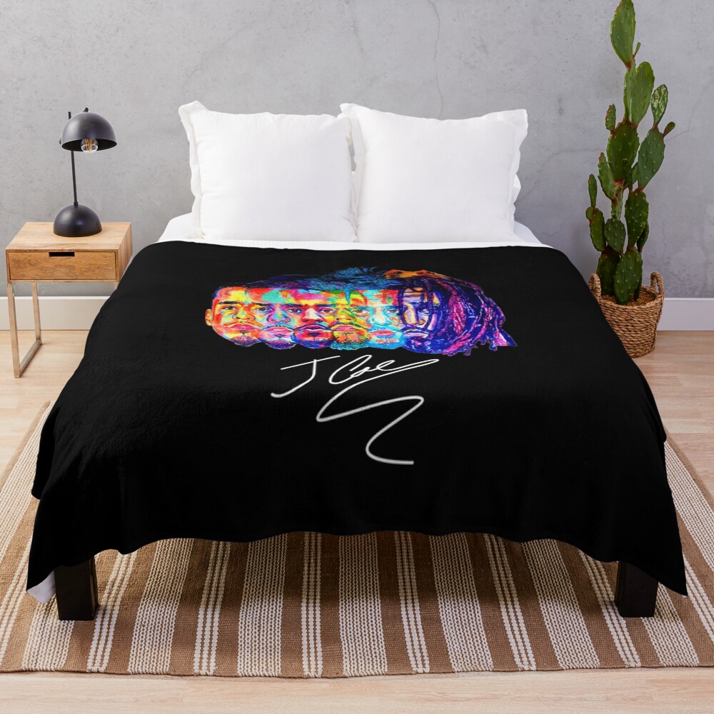 Evolution Of J Cole Classic Sign Throw Blanket