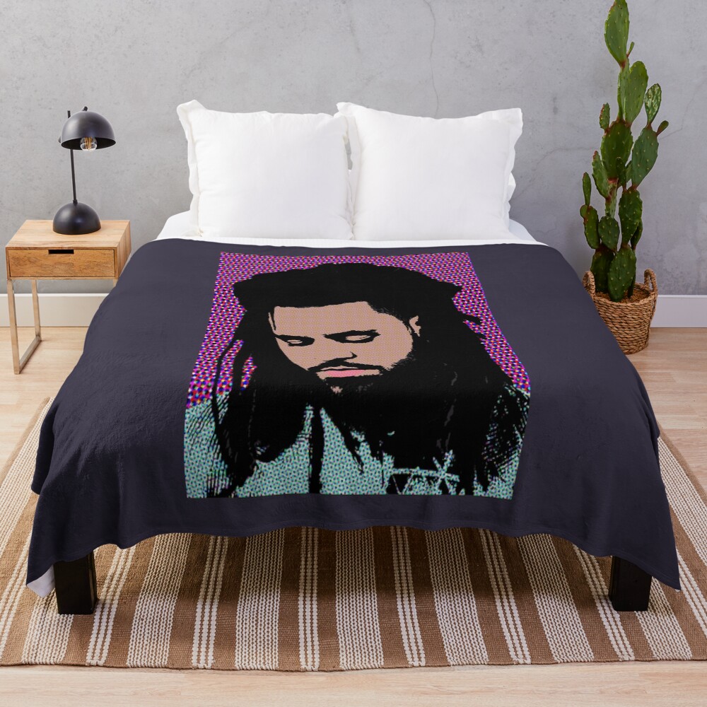 Mens Funny J Cole Style Pop Art Throw Blanket