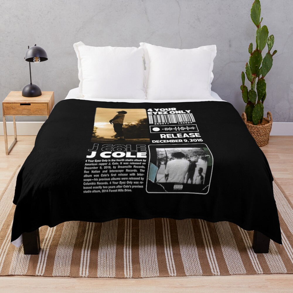 J Cole 4 Your Eyez Only Throw Blanket