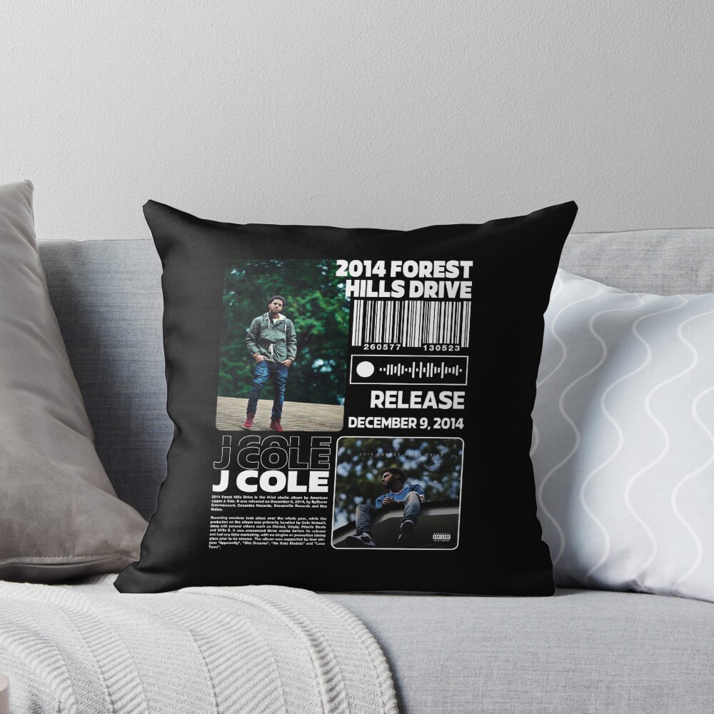 J Cole 2014 Forest Hill Drive Throw Pillow