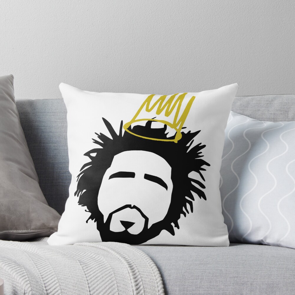J Cole King Throw Pillow
