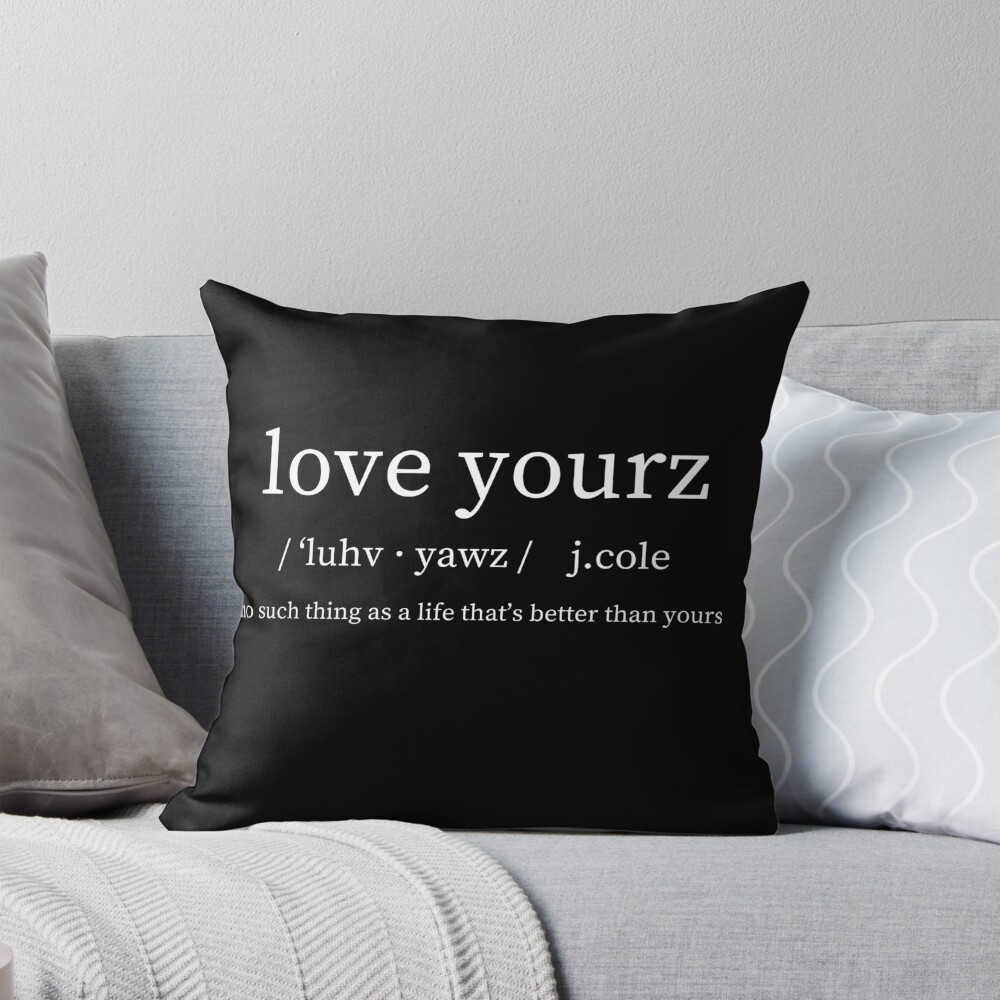 Love Yourz J. Cole Throw Pillow