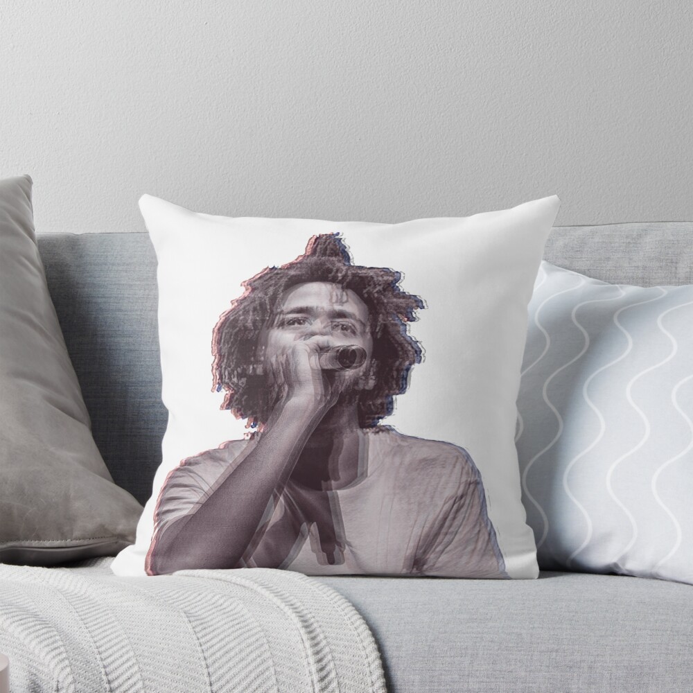 J Cole Throw Pillow