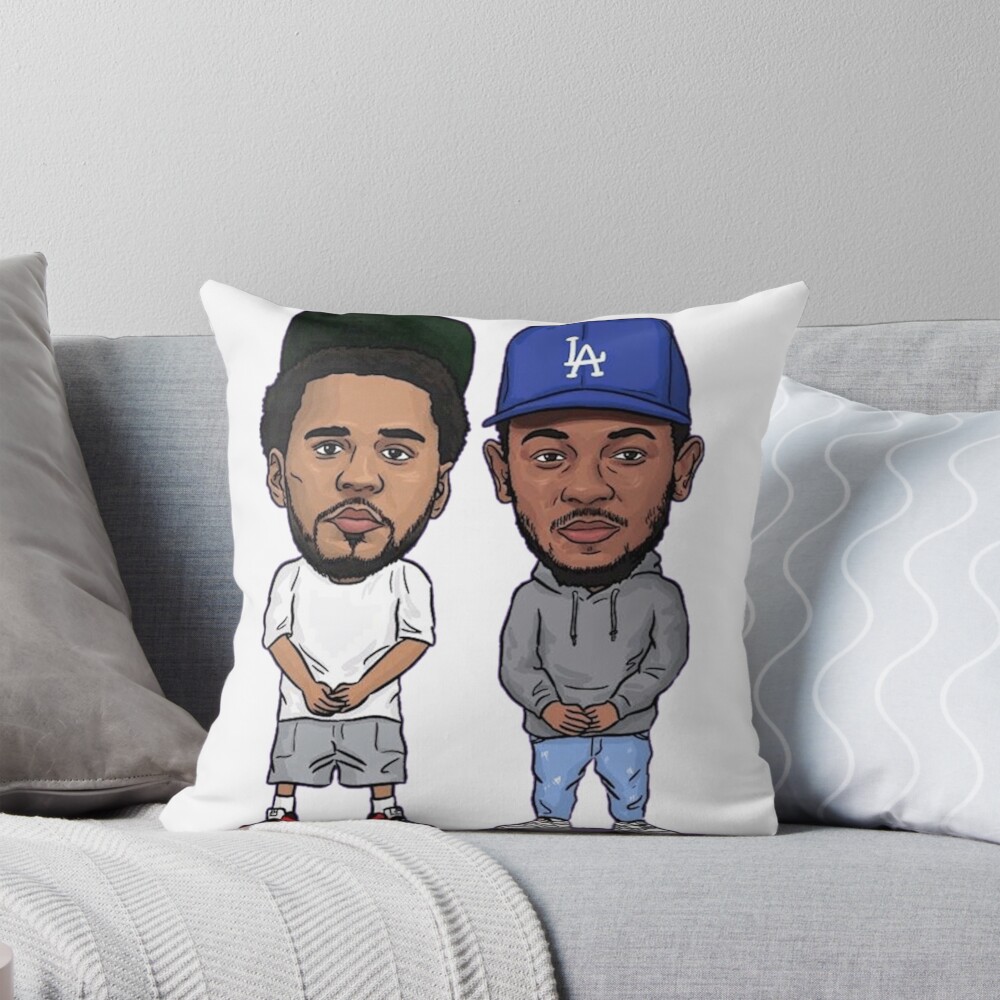 Kendrick Lamar And J Cole Throw Pillow