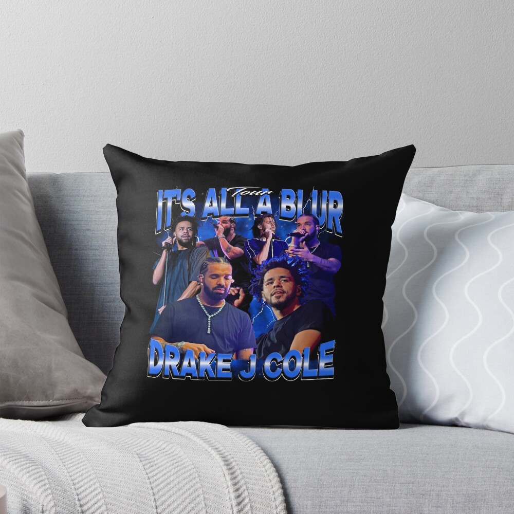 J Cole And Drake It S All The Blur Throw Pillow